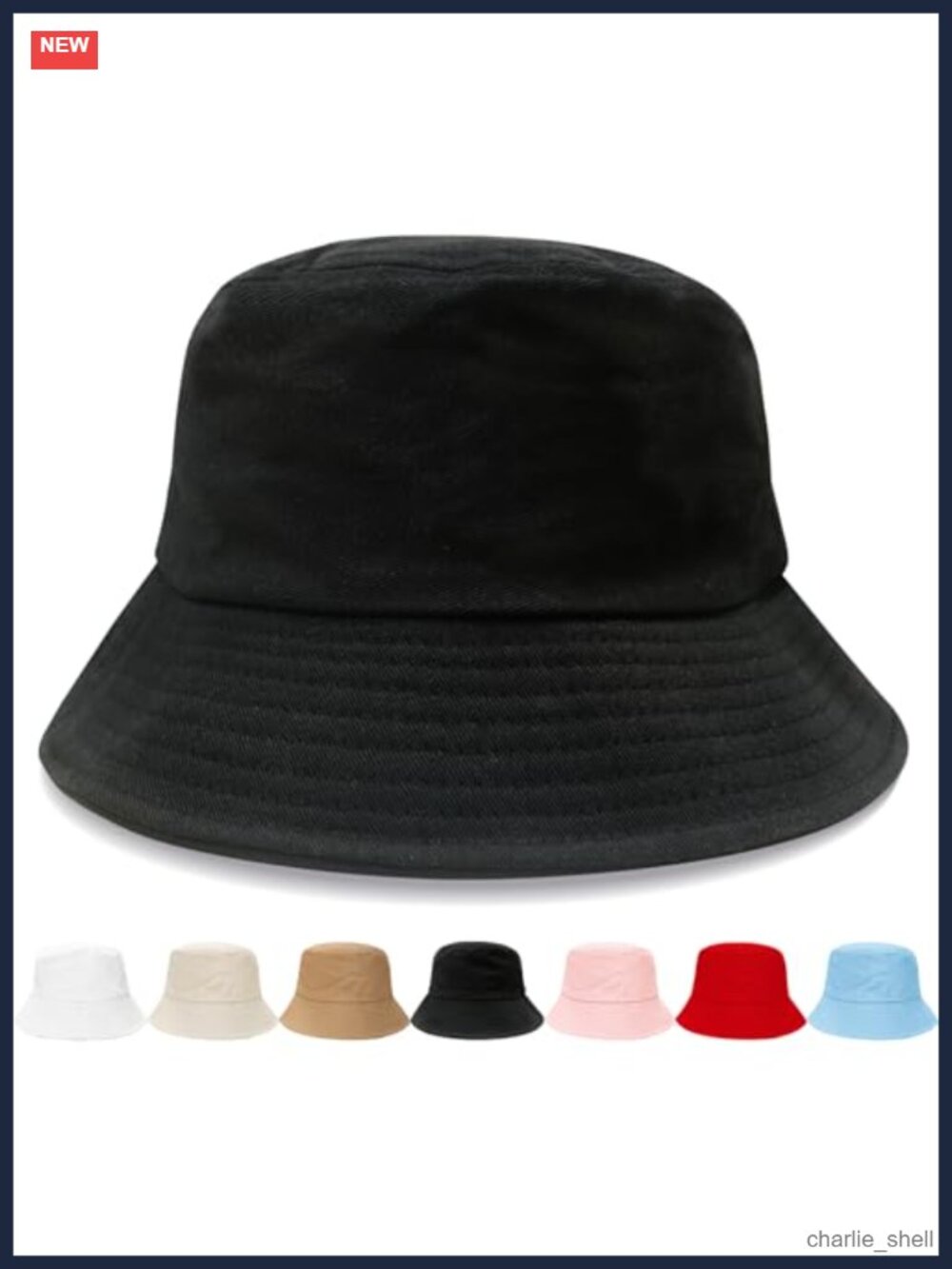 Packable Foldable Cotton Bucket Hat Unisex Sun Hat for Travel Outdoor